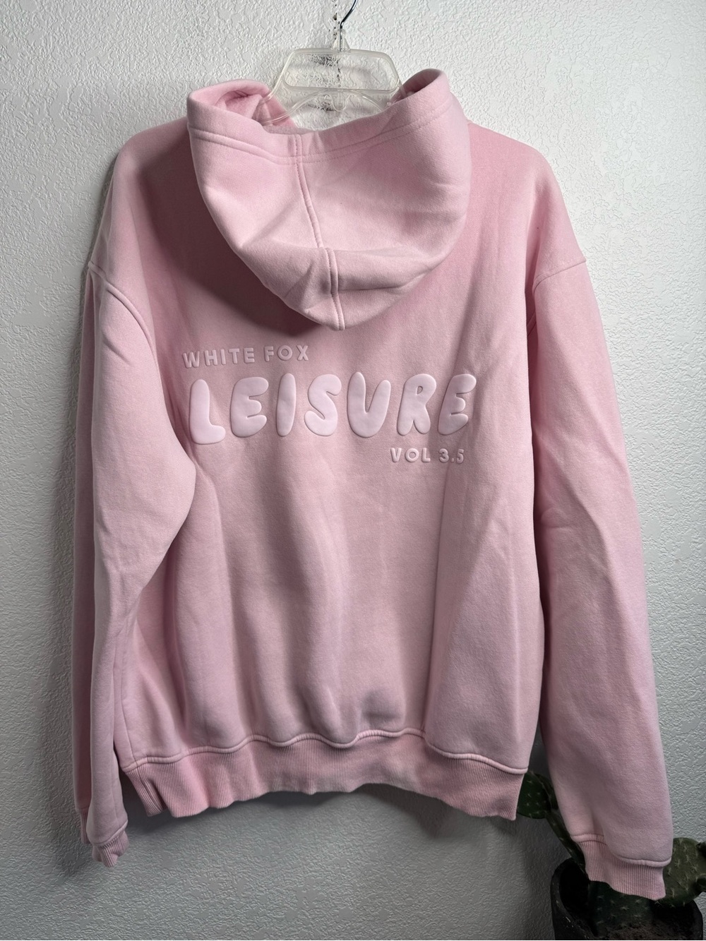 White fox pink Hoodie